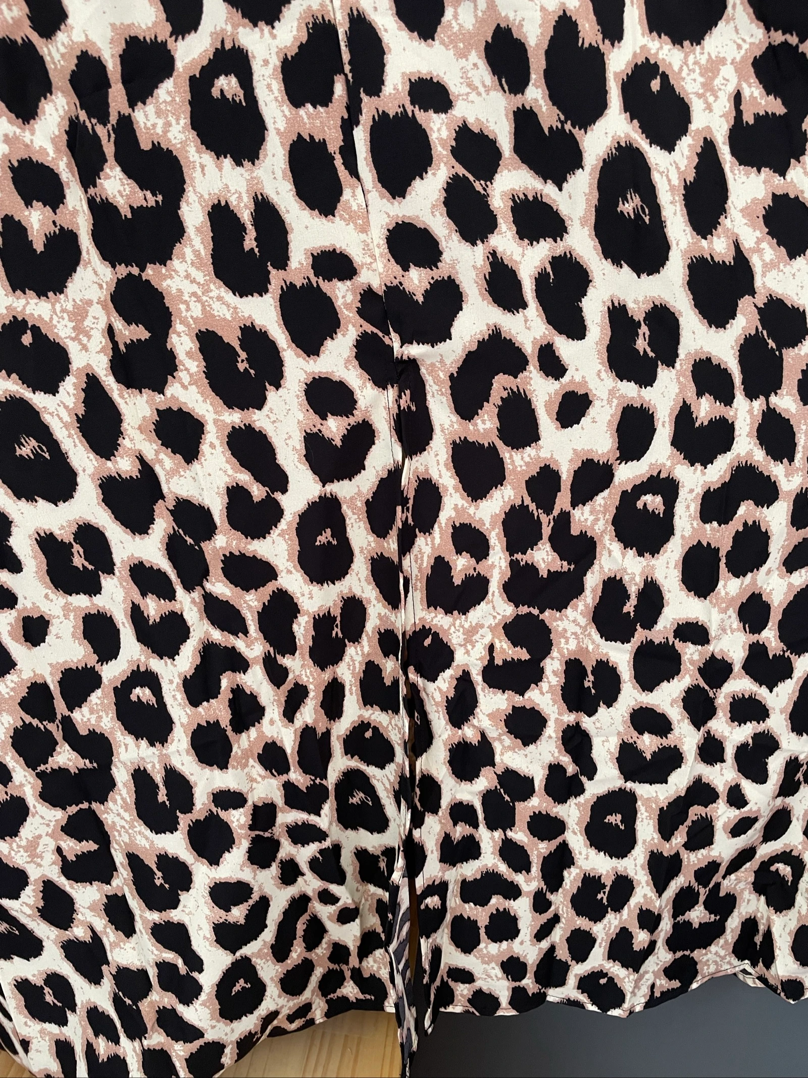 💖 vestido largo leopardo beige negro camello con abertura talla grande 56 bohemio chic fluido 💖 – photo 2